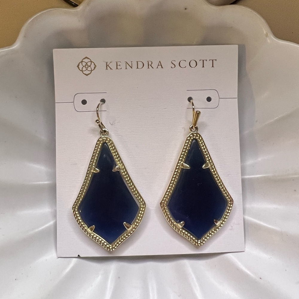 Kendra Scott- Alexa Earrings- Navy Blue
